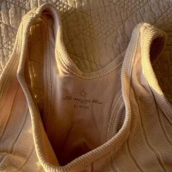 Cream Ribbed Crop Top - Picture 2 of 3